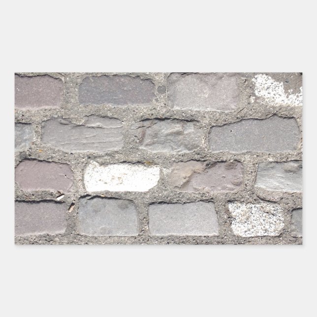 cobble stones rectangular sticker (Front)