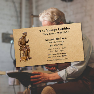 Cobbler Shoe Repair Business Card