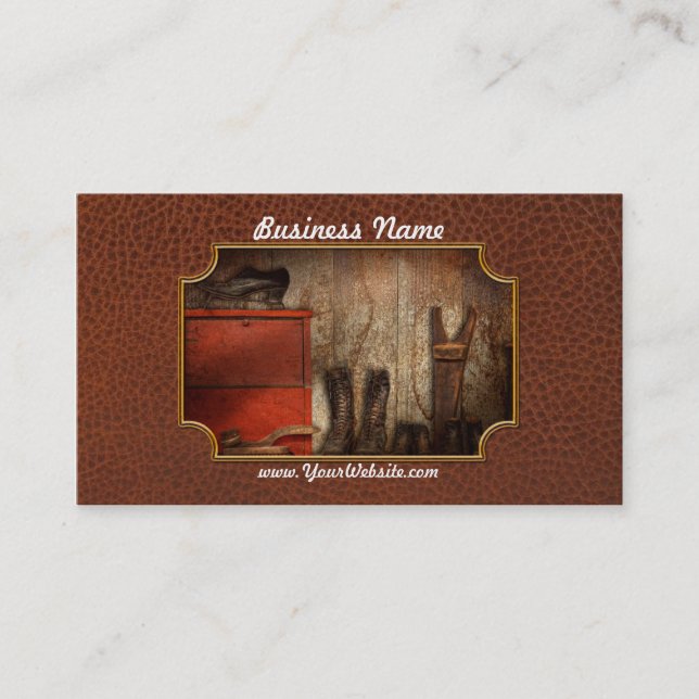 Cobbler - The shoe shiner 1900 Business Card (Front)