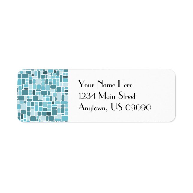Cobblestone Address Labels (Aqua) (Front)