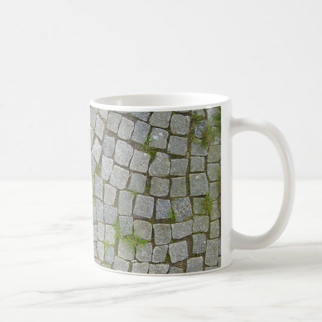 Cobblestone Road Texture Background Coffee Mug (Right)