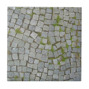 Cobblestone Road Texture Background Tile