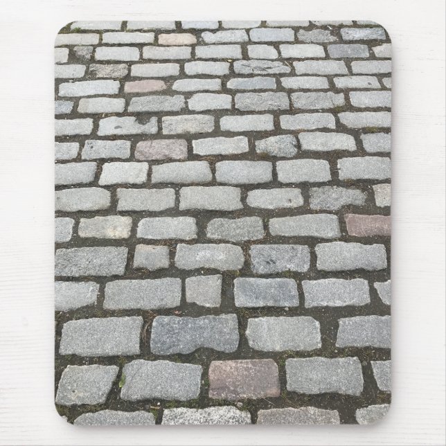 Cobblestone Stone Garden Pathway Sidewalk Photo Mouse Mat (Front)