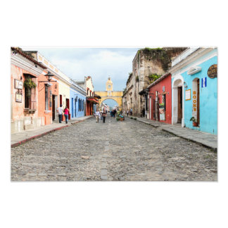 Cobblestone Street in Antigua, Guatemala Photo Print