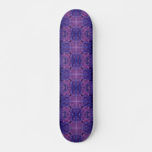 Cobblestones backlight purple violet geometric art skateboard