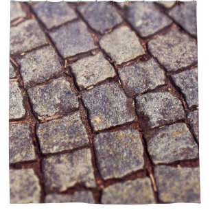 Cobblestones paving stones stones shower curtain