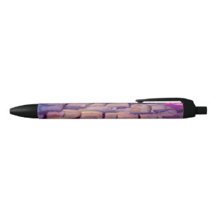 Cobblestones psychedelic colours graphic art black ink pen
