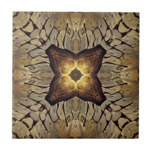 Cobblestones shimmering golden stones geometric tile