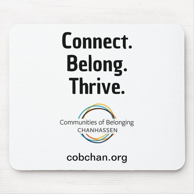 CoBC Mousepad - Connect Belong Thrive (Front)
