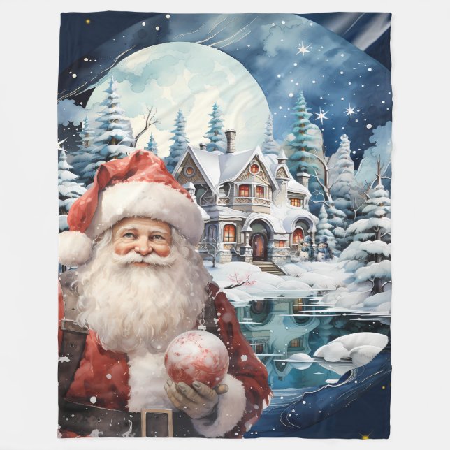 Cobertor de Lã (Wool )Noite do Papai Noel Fleece Blanket (Front)