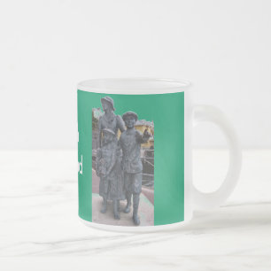 Cobh, Ireland Statues Frosted Glass Coffee Mug