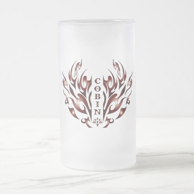 Cobin Beer Glass Frosted Glass Beer Mug (Center)