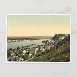 Coblenz and Ehrenbreitstein, the Rhine, Germany cl Postcard