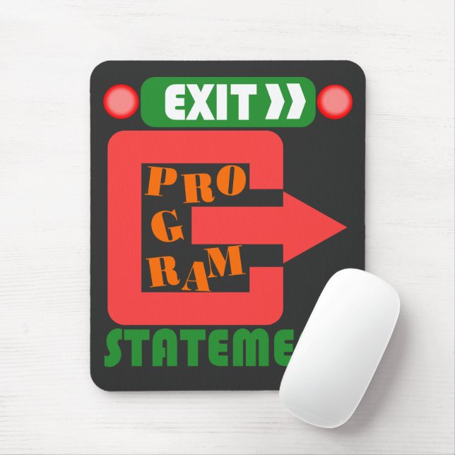 Cobol Exit Program Statement  Mouse Mat (With Mouse)