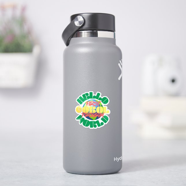 Cobol Hello World First Program in Sticker (HydroFlask)
