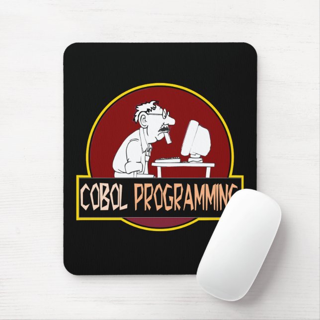 COBOL Programmer - Old-School Coding Legend  Mouse Mat (With Mouse)