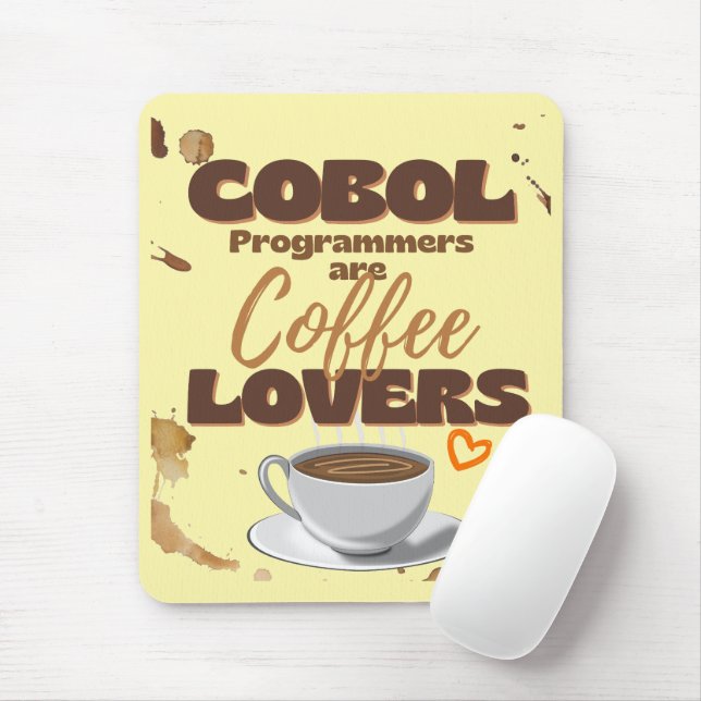 Cobol Programmers are Coffee Lovers Mouse Mat (With Mouse)