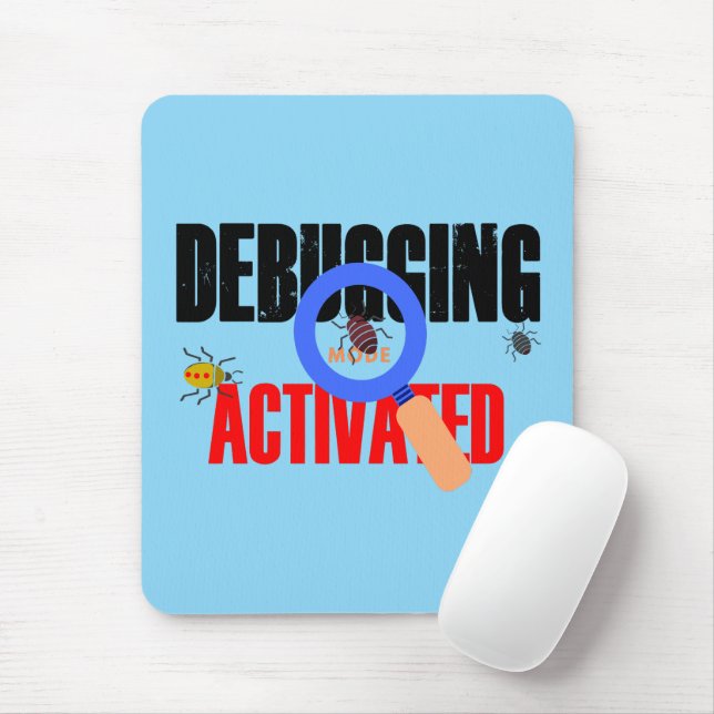 Cobol Programming Debug Mode Activated Mouse Mat (With Mouse)