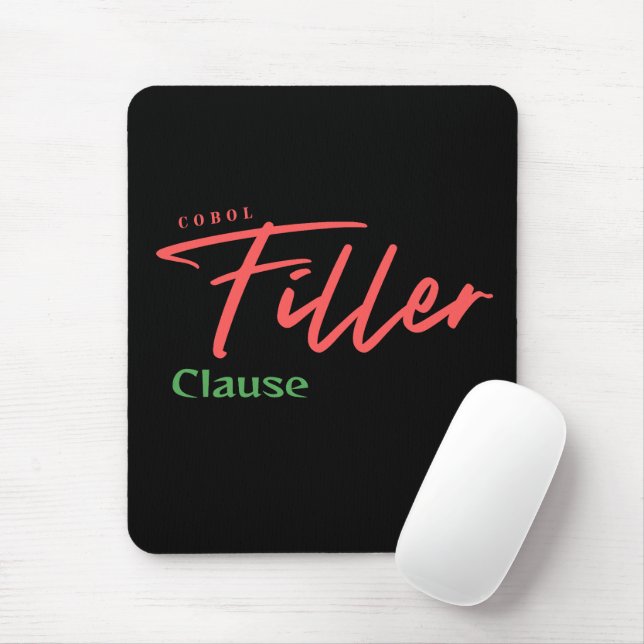 Cobol Programming Filler Clause Mouse Mat (With Mouse)