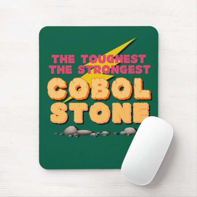 Cobol Programming Language as a Strong Stone  Mouse Mat (With Mouse)