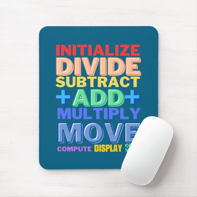 Cobol Programming Language Basic Verbs Mouse Mat (With Mouse)
