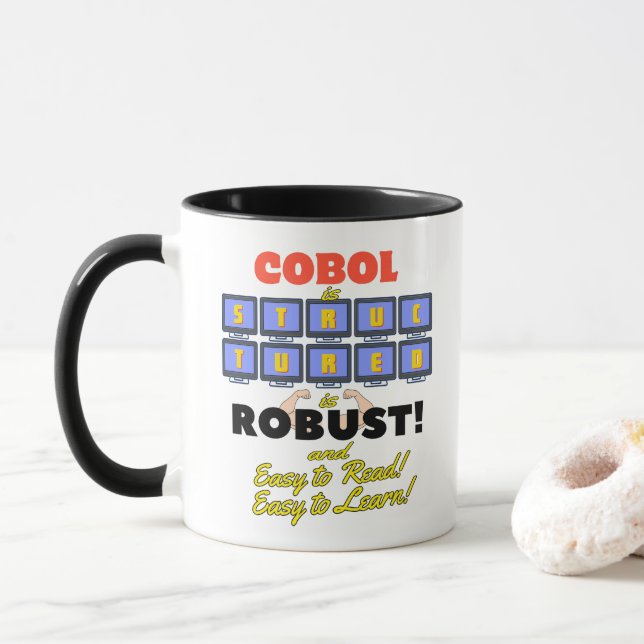 Cobol Programming Language is Robust Mug (With Donut)