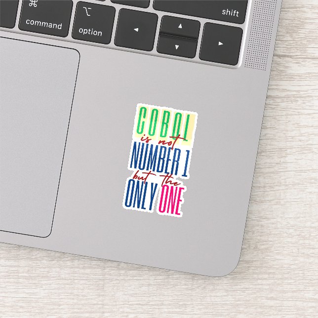 Cobol Programming Language is The Only One Sticker (Detail)