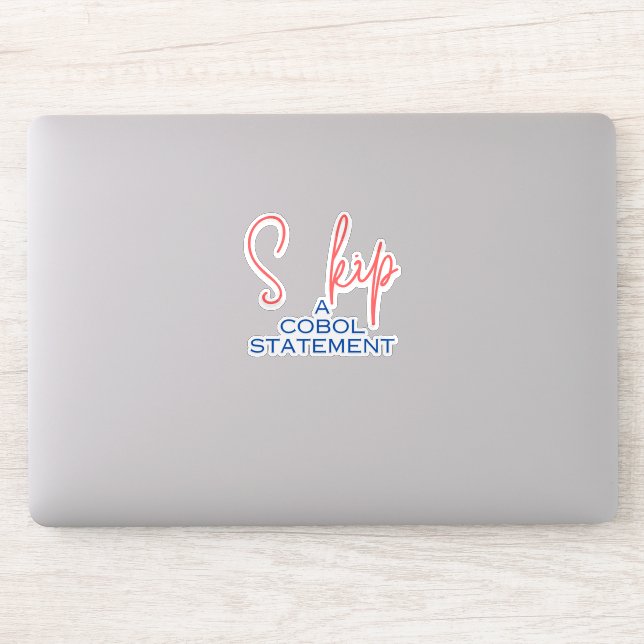 Cobol Programming Language Skip Statement Sticker (Computer)