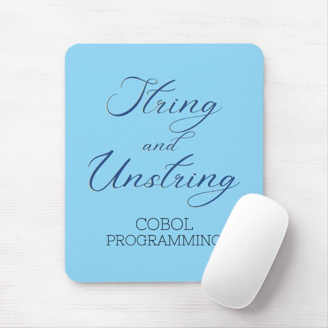 Cobol Programming String and Unstring Verb Mouse Mat (With Mouse)