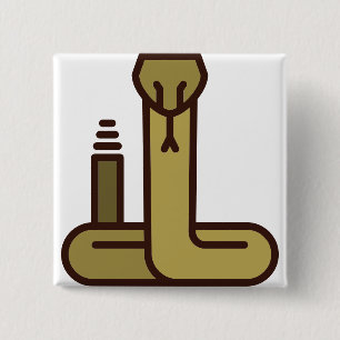 cobra 15 cm square badge