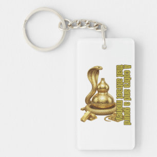cobra and a gourd that attract money key ring