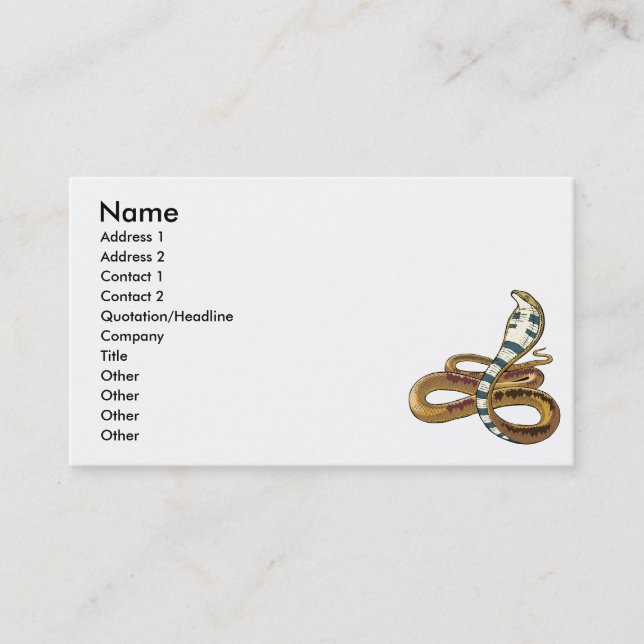 cobra business card (Front)