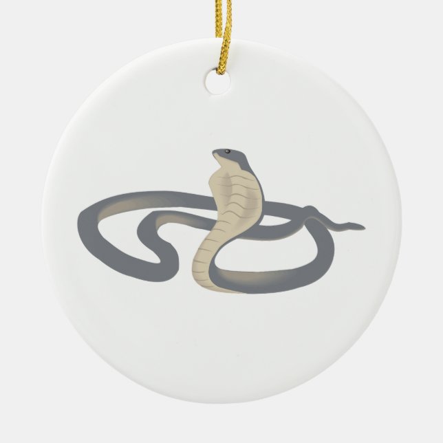 Cobra Ceramic Tree Decoration (Front)
