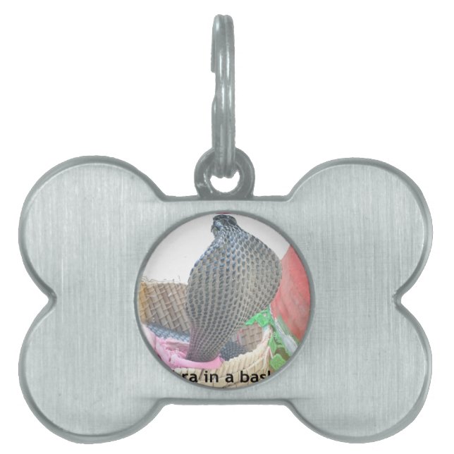 Cobra in Basket Art Print Pet ID Tag (Front)
