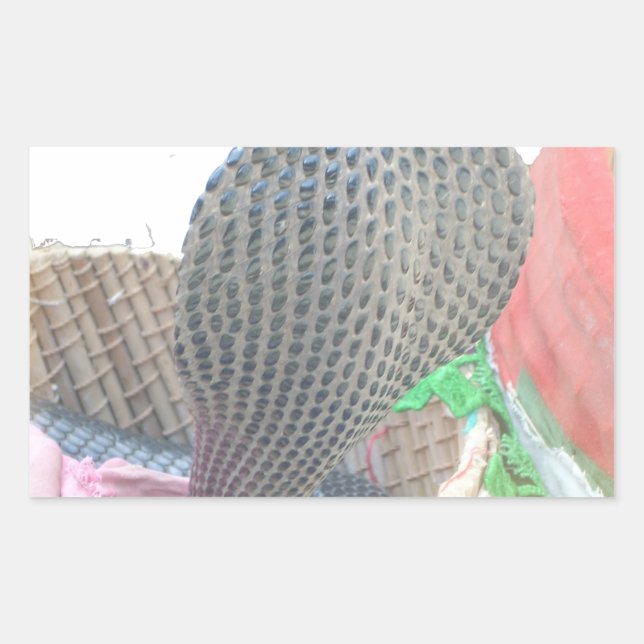 Cobra in Basket Art Print Rectangular Sticker (Front)