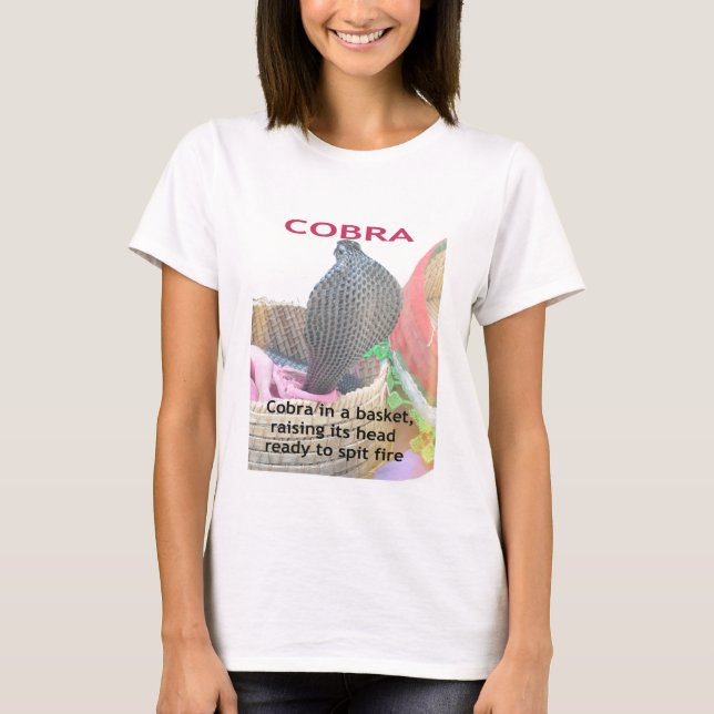 Cobra in Basket Art Print T-Shirt (Front)
