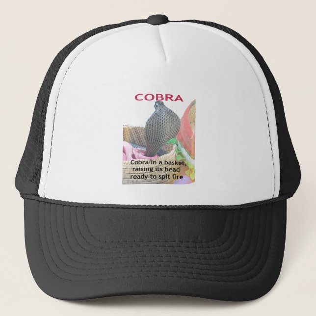 Cobra in Basket Art Print Trucker Hat (Front)