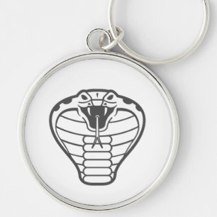 Cobra Snake Black illustration animals Venomous Key Ring