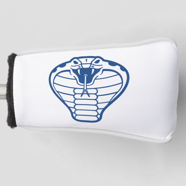 Cobra Snake Blue Illustration Animals King Golf Golf Head Cover (Front)