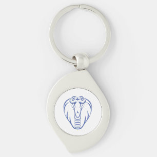 Cobra Snake Blue Predator Boa Reptile Keychain