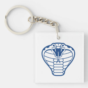 Cobra Snake Blue Venomous Boa animal Key Ring