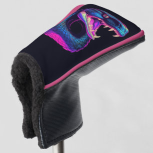 Cobra Snake in Vaporwave Aesthetic Style Golf Head Cover
