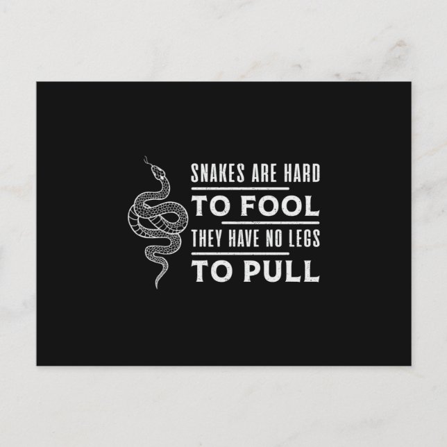 Cobra Snake Reptile Snakers Animal Pet Funny Gift Postcard (Front)