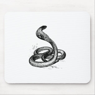 Cobra Snake Silhouette Mouse Mat