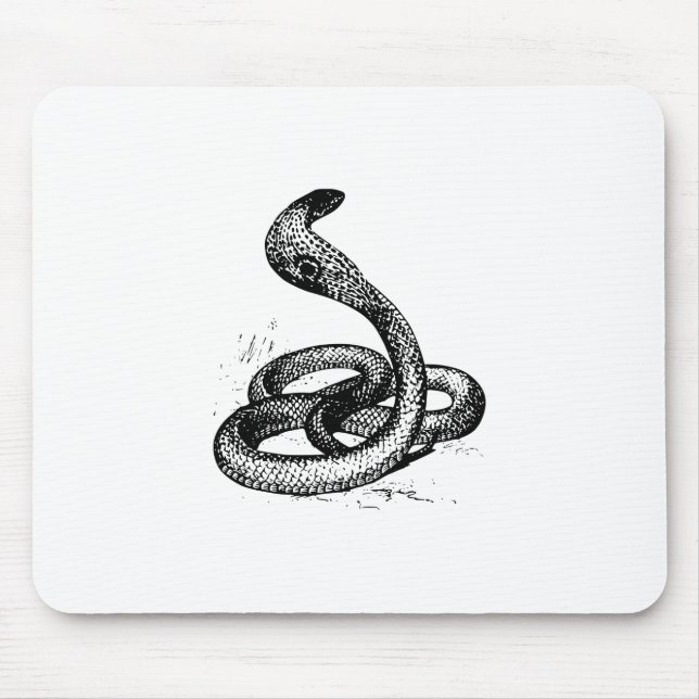 Cobra Snake Silhouette Mouse Mat (Front)