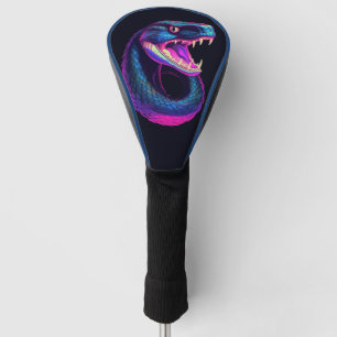 Cobra Snake Vaporwave Golf Head Cover