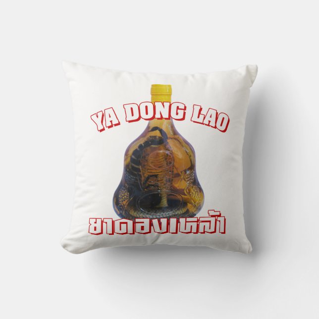 Cobra Snake Vs Scorpion Whiskey ... Yadong Lao Cushion (Front)