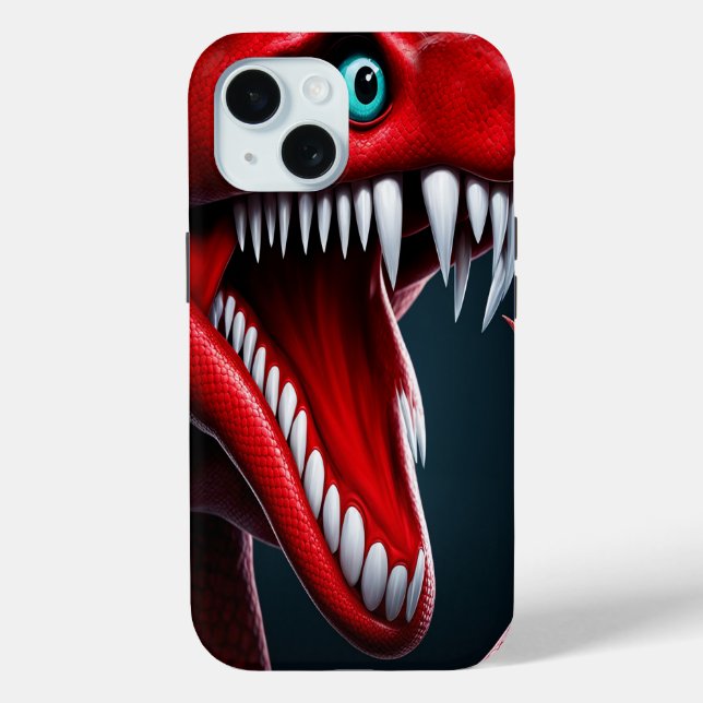 Cobra snake with vibrant red scales and blue eyes Case-Mate iPhone case (Back)