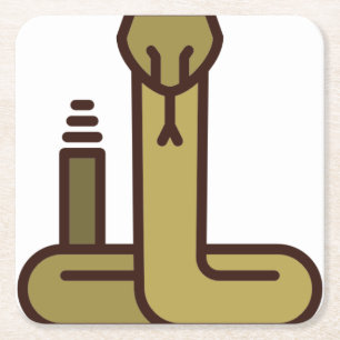 cobra square paper coaster