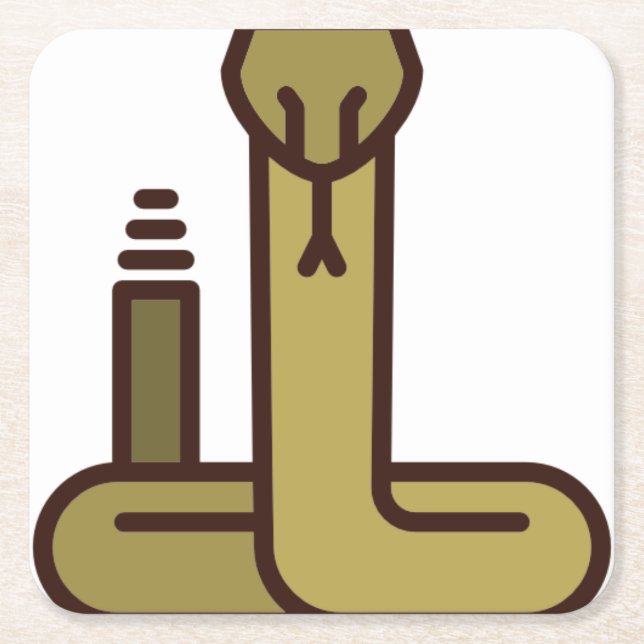 cobra square paper coaster (Front)